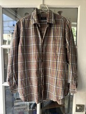 Daks London Check Shirt Button-Down Size 40 15 3/4 Longsleeve