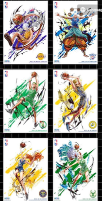 ONE PIECE x NBA B4 Size Mini Poster Set 10 Sheets Limited Japan
