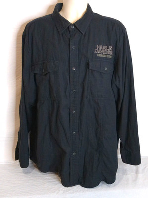 Harley Davidson American Legend Black Button Up size XL