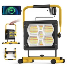 LED Baustrahler Akku Arbeitsleuchte Baustellenleuchte Dimmar Fluter Handlampe