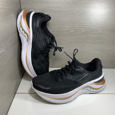 Saucony Endorphin Shift 3 Running Shoes Sneakers Women s 12 Black White Gold