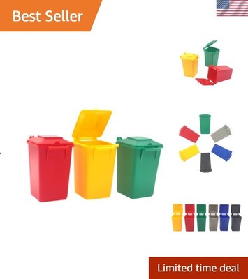 Interactive 3-Piece Garbage Can Set for Bruder Trucks   Colorful & Engaging