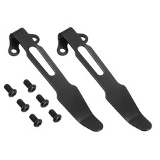 2Set Deep Carry Pocket Clip 2.57"(65.4mm) Knife Pocket Back Clip Black