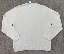 Chaps Sweater Mens Extra Large Ivory Heavy Cable Knit Pullover - New MSRP 59.50