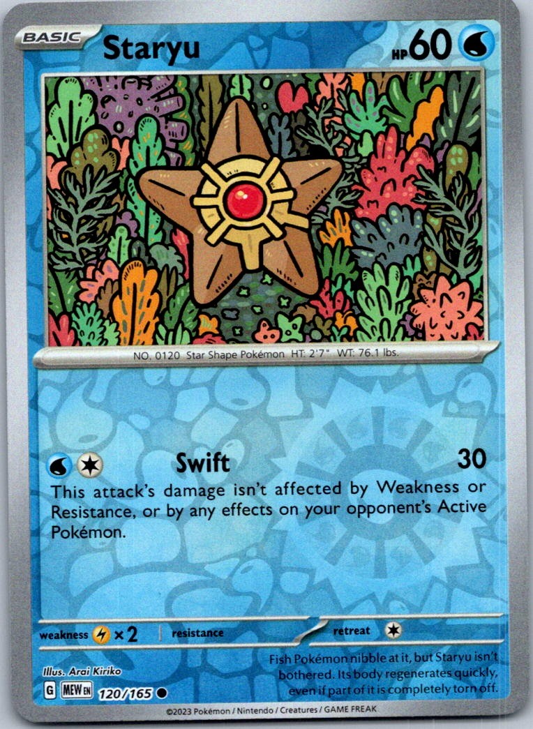 Pokemon Staryu Common SV: Scarlet & Violet 151 120/165 NM Reverse holo