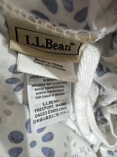 NUEVA FUNDA NÓRDICA LL Bean Queen Size blanca/azul/tostada floral - Imagen 3 de 6
