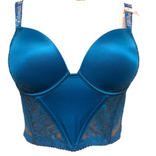 NWT Victoria s Secret 34C rhinestone strap lace push up corset BC3 3305