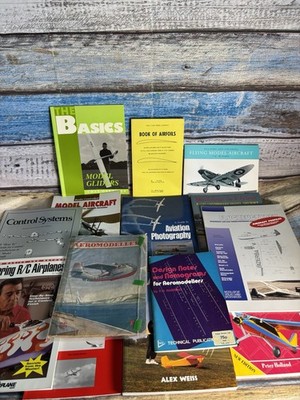 Vintage Aeromodelling Books Bundle RC Aircraft Model Flying Aviation Lot x14