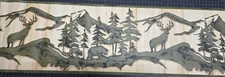 Wilderness Wallpaper Border Cabin Wall Decor Deer Bear Trees Mountains WL5537B