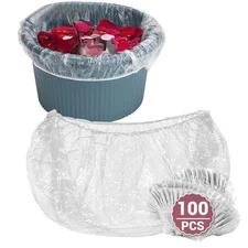 Foot Spa Bowl Liner Bags Clear 48x48 Disposable Pedicure Liners 100 Count
