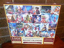 Advent Calendar 1008 PC Christmas Pets Jigsaw Puzzle 24 Days Vintage Scenes NEW