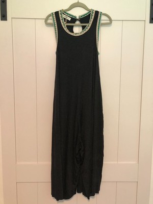 Natural Life Willow ButterSoft Jumpsuit Sz small Gray Wide Leg Sleeveless Comfy
