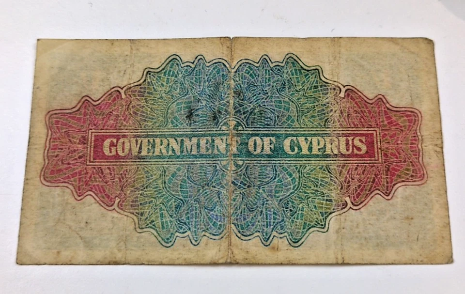 CYPRUS ONE SHILLING BANKNOTE 29 MAY 1940 – RARE WWII ERA NOTE - Image 2 of 4