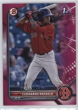 2022 Bowman Prospects Fuchsia Border 53/299 Ceddanne Rafaela #BP-61 0q4s