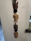 African Carved Painted Wood Animal Wall Mask Set, Multicolor, 5pc, 26in — photo 6