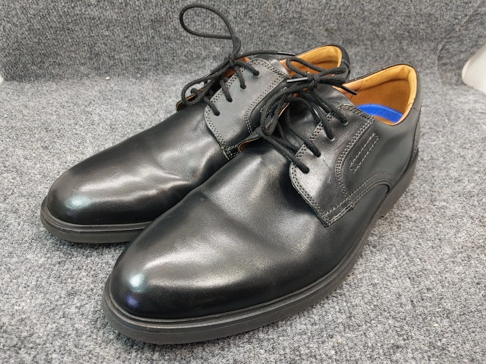 Scarpe eleganti Clarks Collections uomo taglia 12 pelle nera stringate comode Oxford
