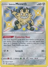 Galarian Meowth SV086/SV122 Shiny Holo Rare Shining Fates Pokemon TCG