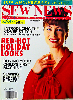 Sew News Magazine: November 1995, No. 158, Holiday Ideas, Q&A, etc.   Ships Free