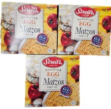 Streits Kosher For Passover Egg Matzo - 3 Boxes (12 Ounce Each) FREE SHIPPING!