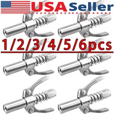 Grease Gun Coupler Double Handle High Pressure Quick Release Lock Oil Nozzles