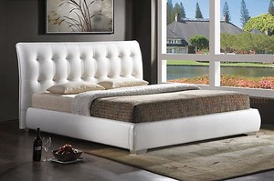 Modern-King-White-Tufted-Faux-Leather-Padded-Platform-Bed-Frame