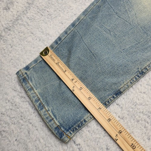 Cat & Jack Jeans Kid's 14 Blue Denim Faded Medium Wash Cotton Stretch Straight - Picture 3 of 14
