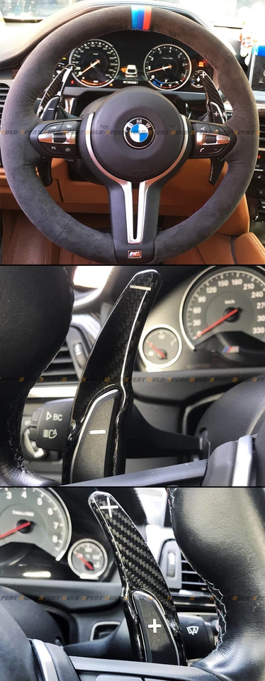 Carbon Fiber Steering Wheel Paddle Shifter Extension DSG For BMW M2 M3 M4 M5 M6 - Image 4 of 4