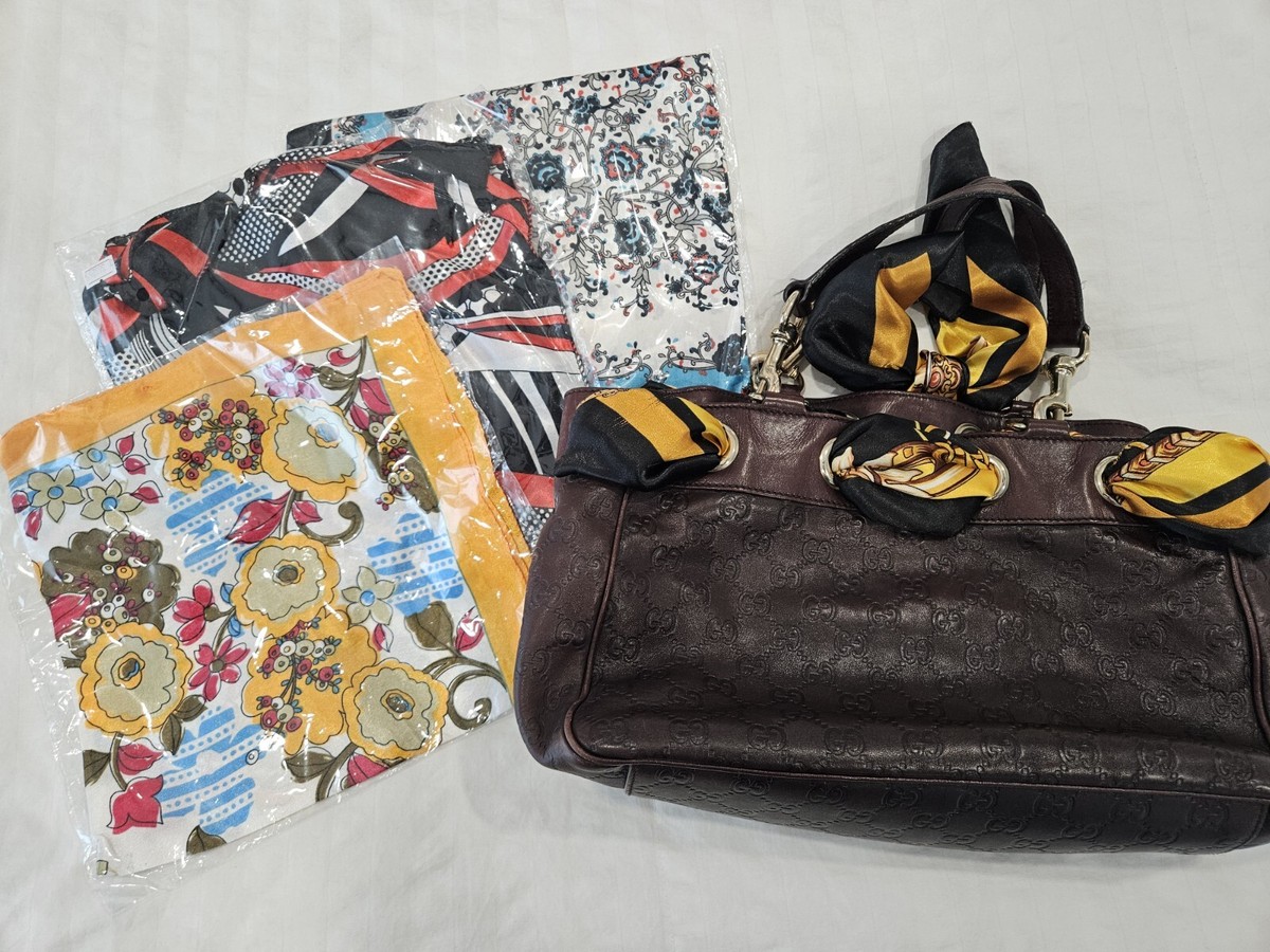 gucci guccissima leather bag With Scarf RARE