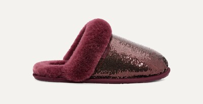UGG SCUFFETTE ll MIRROR BALL SLIPPERS~WILD GRAPE 8 New In Box