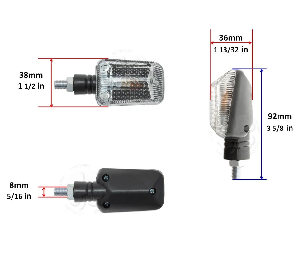 Intermitente adaptador de luz intermitente Delta Stalk para Honda CBR 600 RR F4i negro Foto 3 de 4