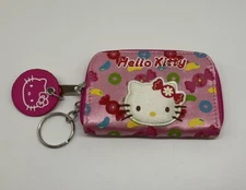 Sanrio Hello Kitty Card Holder Coin Purse With Keychain 4” Width X 3” Height