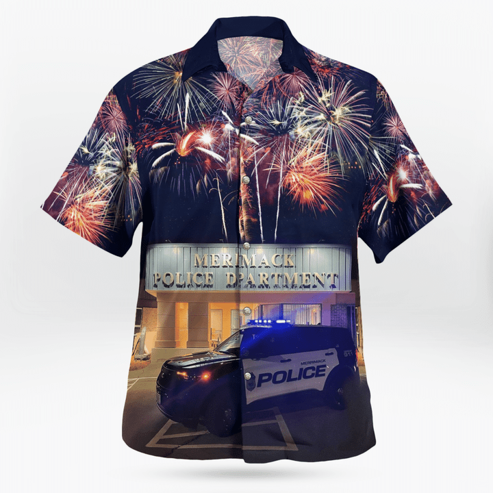 Merrimack Police Department 4Th Of July Hawaiian Shirt