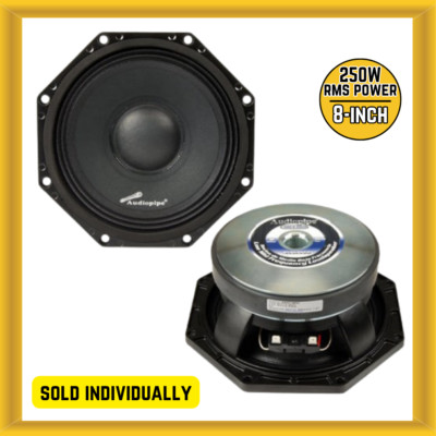 Audiopipe AOCT-850 8  Low Mid Frequency Car Loudspeaker 250W RMS Power 8 Ohms