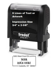 Company LOGO Stamp - Trodat 4913 - 4 Lines of Text or Artwork - Self-Inking -
