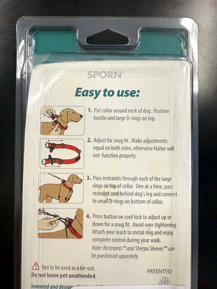 Training Halter No Pull Dog Harness w/RED Padded Sherpa Sleev Sporn size Large - Image 2 of 4