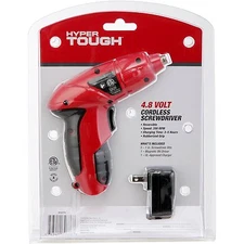 Rechargeable Electric Cordless Screwdriver with 5pc Bit Set and Battery Charger