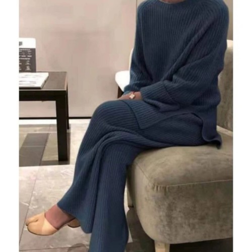 Women Sweatsuit Set 2 Piece Set Long Sleeve Top Loose Pants Winter Loungewear - 第 5/11 張圖片