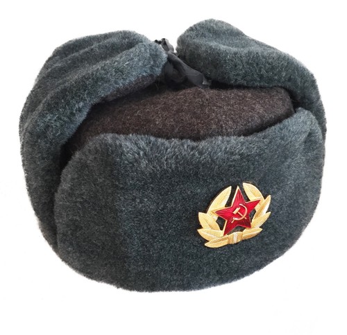 RUSSO MILITARE SOVIETICO URSS Esercito Cosacco Trapper Pelliccia colbacco  cappello invernale BADGE | eBay