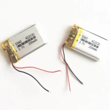 2pcs 3.7V 402030 200mAh Rechargeable lipo Li Polymer Battery For MP3 Smart Watch