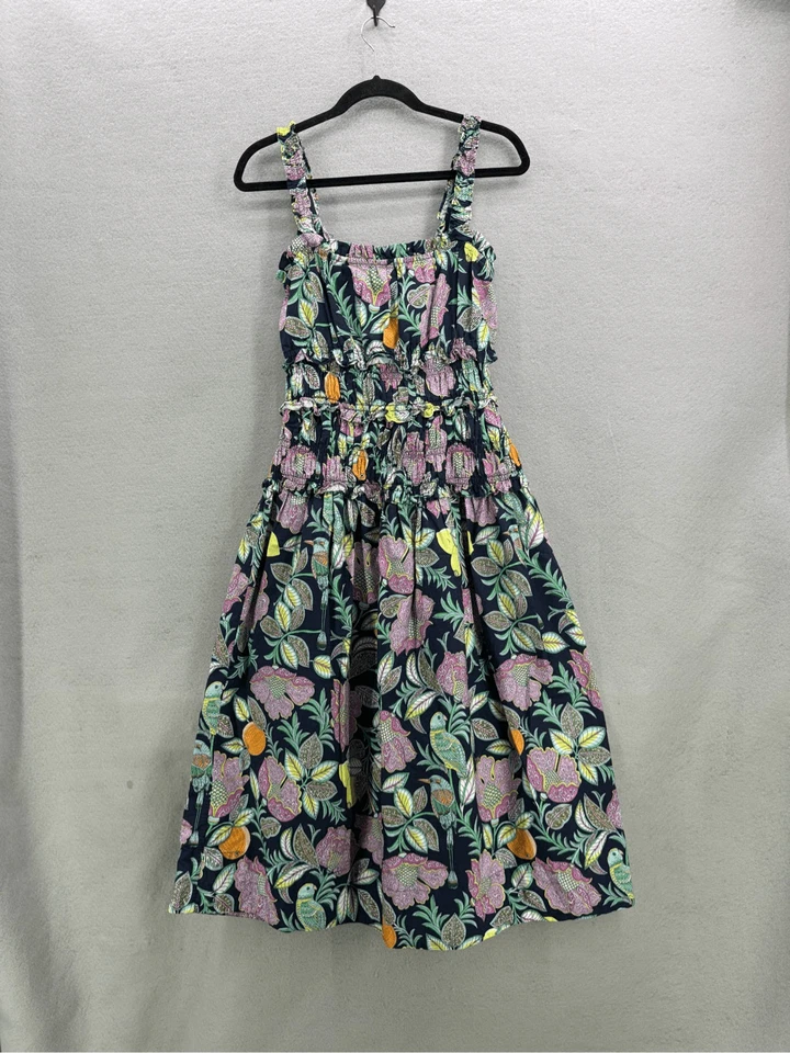 Eliza J Womens Multicolor Floral Sleeveless Cotton Smocked Midi Sundress Size 10 - Image 2 of 4