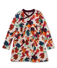 TEA COLLECTION Printed Wrap Neck Dress - Amazonia Orchid- NWT Girls 3