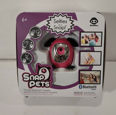 New WowWee Snap Pets Portable Bluetooth Pink Rabbit Remote Wireless Camera