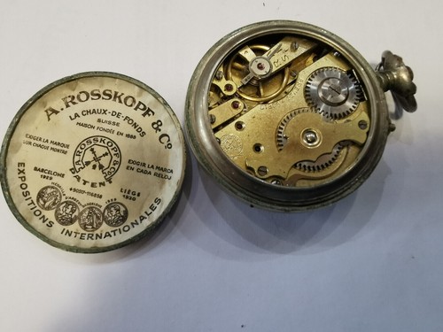 vintage rare swiss pocket watch roskopf patend - Picture 4 of 5