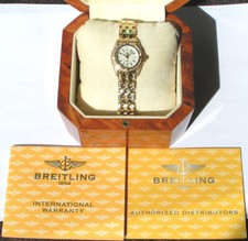 Breitling Callistino K52045 GG 750 18k MOP Diamonds Box Papiere selten
