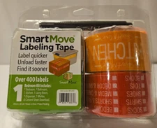 1 Bedroom Smart Move Labeling Tape Kit. 1 Dispenser. 1 Marker.