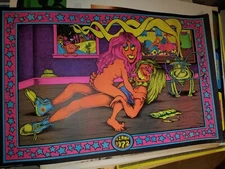 EASY EZ RIDER 1972 VINTAGE BLACKLIGHT HEADSHOP POSTER By PETAGNO -NICE!