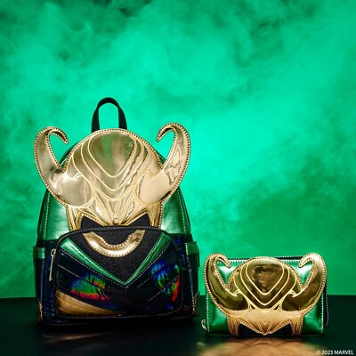 Marvel Metallic Loki Mini Backpack & wallet Set | eBay display picture 2