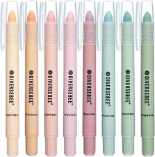 DIVERSEBEE Bible Highlighters and Pens No Bleed, 8 Pack Assorted Colors Gel High