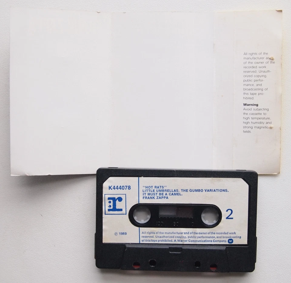 FRANK ZAPPA - HOT RATS (REPRISE K444078) 1969 UK CASSETTE TAPE CAPTAIN BEEFHEART Foto 4 de 4