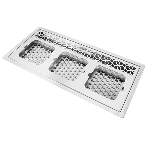1 Set of Silver Stainless Steel Drain Board / Drip Tray W/ Plastic Outlet Pipe - Picture 8 of 18